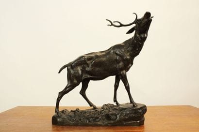 VALTON Charles (1851-1918)
Le brame du cerf,...