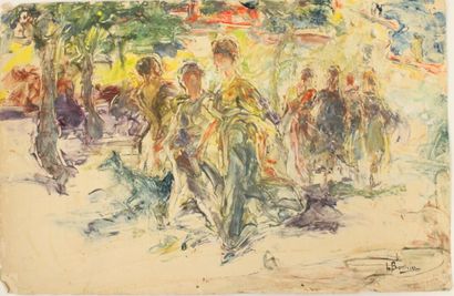 Luis BONNIN MARTIN (1873-1964)
Scène au jardin,...