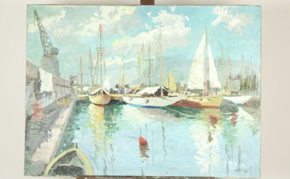 Juan ABELLO PRAT (1922-2008)
Bateaux au port,...