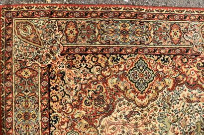 OMAN. Pure wool velvet carpet, decorated...