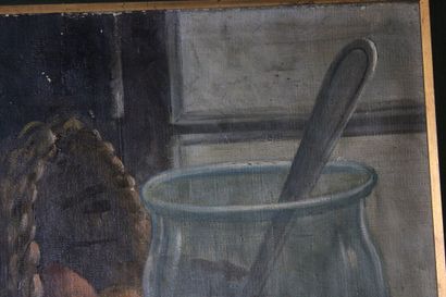 École française, XXème siècle. 
Nature morte,...
