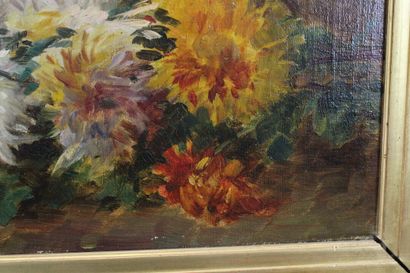 Ecole du XIXème siècle.
Bouquet de fleurs,...