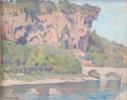 Victor BRUGAIROLLES (1869-1936) 
Le pont...