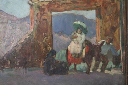 Augustin FERRANDO (1880-1957). 
Scène de...