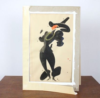 Jan MARA (1912-1992), Caricature, encre de...
