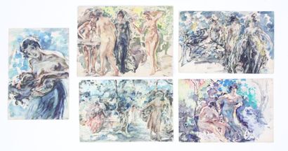 Luis BONNIN MARTIN (1873-1964)
Nu, aquarelle...