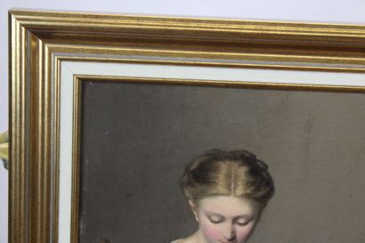 Virginie BOVIE (1827-1887). 
Femme allaitant....