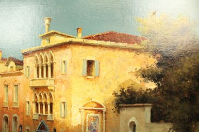 G. FARGUES 
Venice, oil on canvas, signed...