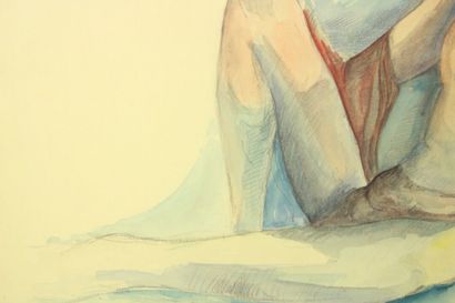 École du XXème siècle
Athlète, aquarelle...