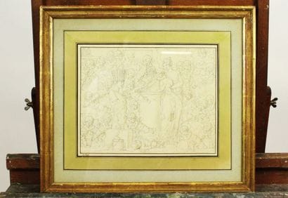 Louis-Félix Delarue (attribué à). 
Crayon...