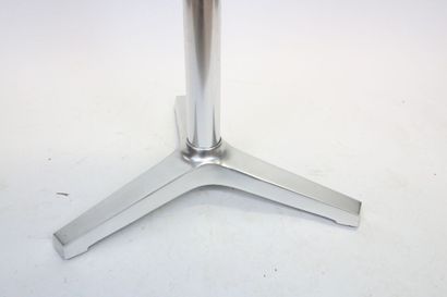 Stainless steel bistro style table with a...