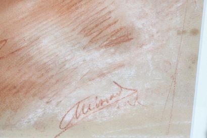 École du XXe siècle, Nu, sanguine sur papier,...