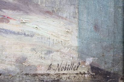 Auguste Michel NOBILLET (1850-1914) Cour...