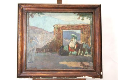 Augustin FERRANDO (1880-1957). 
Scène de...