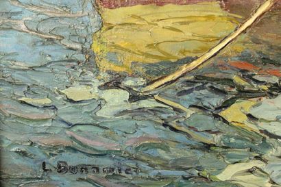 Louis BONAMICI (1878-1966), Navire, huile...