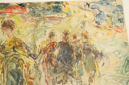 Luis BONNIN MARTIN (1873-1964)
Scène au jardin,...