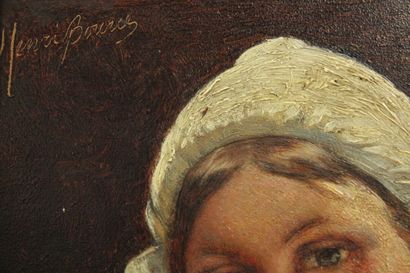 Henri BOURCE (1826-1899)
Portrait de femme,...