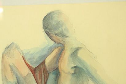 École du XXème siècle
Athlète, aquarelle...