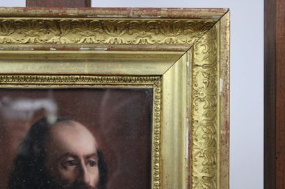 Ecole du XIXe siècle. Portrait d'homme à...
