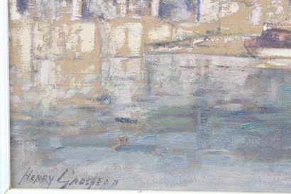 Henry GROSJEAN (1864-1948) 
Bord de rivière...