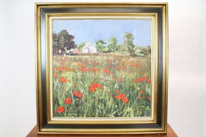 Jean-Pierre LEBRAS (1937-2017) 
Coquelicots,...