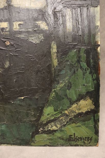 Raymond ELSEVIERS (1914-1999)
Port, huile...