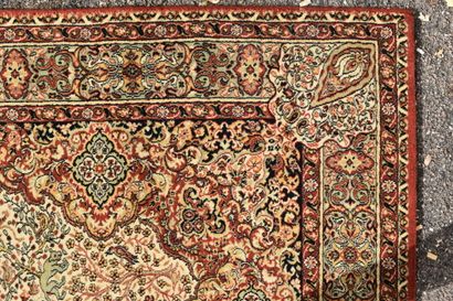 OMAN. Pure wool velvet carpet, decorated...