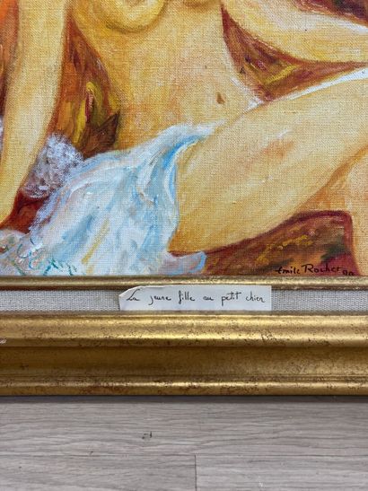 Emile ROCHER (1928-2014) Bathing girl with...