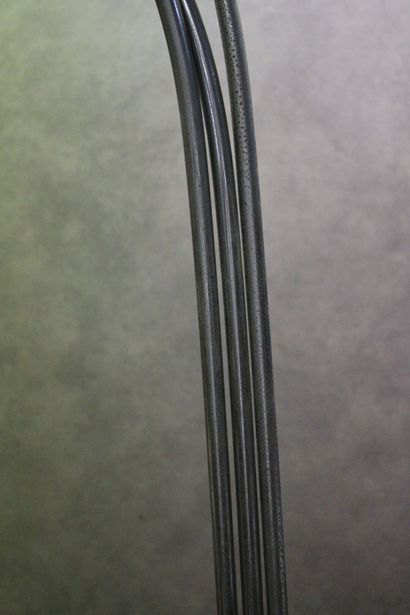 Design floor lamp in chromed steel with three...