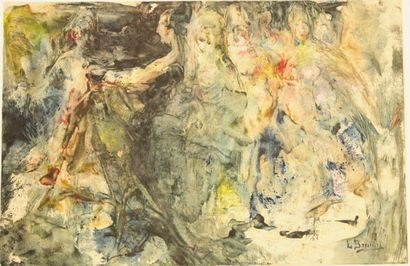 Luis BONNIN MARTIN (1873-1964) 
Scènes religieuses,...
