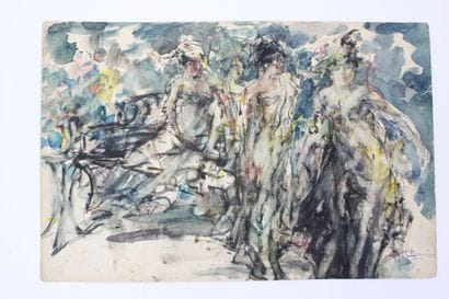 Luis BONNIN MARTIN (1873-1964)
Nu, aquarelle...