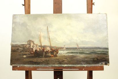 Louis BRETAGNE (XIXè siècle)
Pêcheurs sur...
