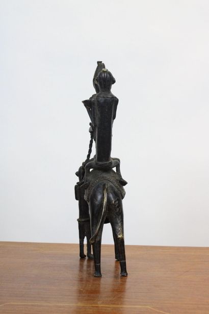 CHAD. Two Sao horsemen in bronze. XXth century....