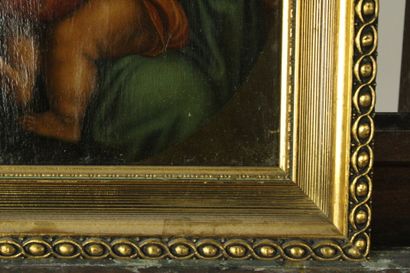 D'après Raphaël 
Vierge à l'enfant et Saint...