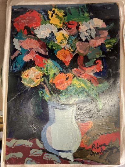 Pierre AMBROGIANI (1907-1985). 
Bouquet de...
