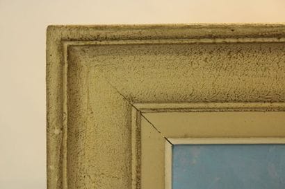 École du XXe. Le port en été. Huile sur toile....