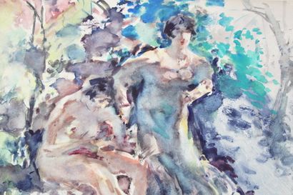 Luis BONNIN MARTIN (1873-1964)
Nu, aquarelle...
