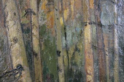 Henry GROSJEAN
Sous-bois en automne, huile...