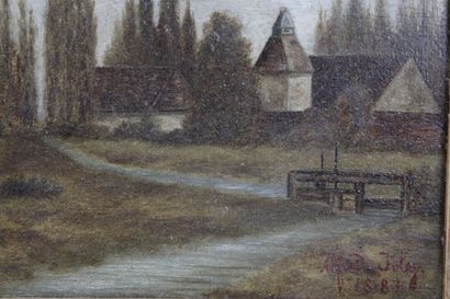 Alfred JOLY (XIXème)
Paysanne en campagne,...