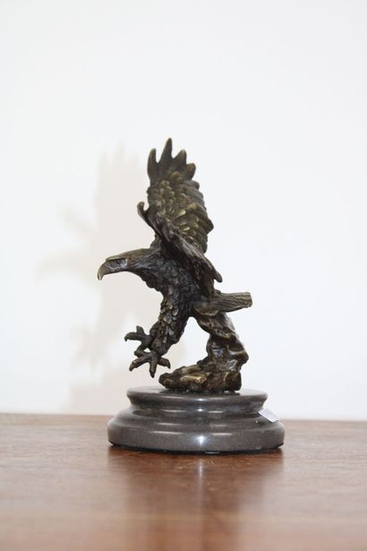 MILO (1893-1970). 
L'envole de l'aigle, bronze...
