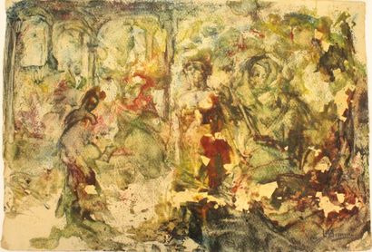 Luis BONNIN MARTIN (1873-1964) 
Scènes religieuses,...