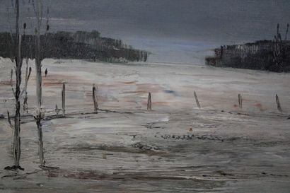 Georges LAPORTE (1927-2000)
Paysage lacustre,...