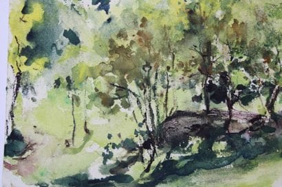 Luis BONNIN MARTIN (1873-1964)
L'allée d'arbres,...