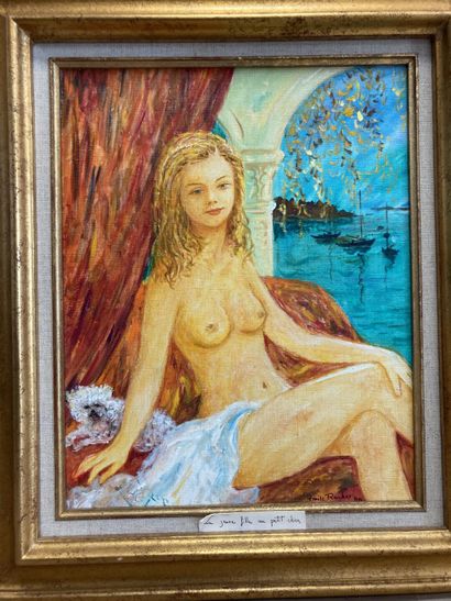 Emile ROCHER (1928-2014) Bathing girl with...