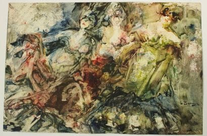 Luis BONNIN MARTIN (1873-1964) 
La danse,...