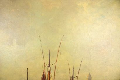Fernand WEIL (1894-1958). Deux marines, huile...