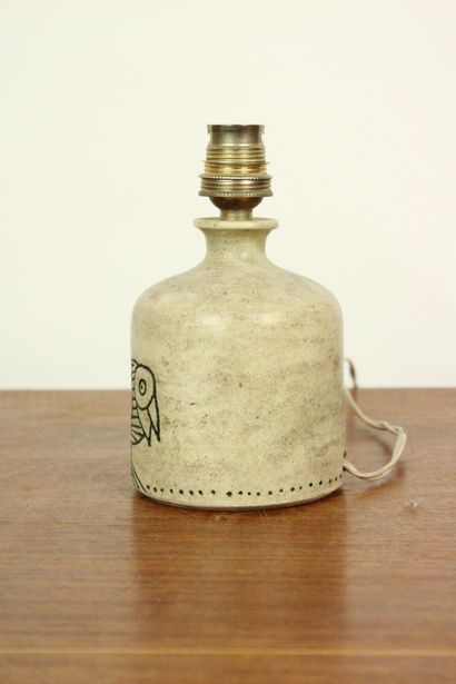 Jacques BLIN (1920-1995) Ceramic lamp with...