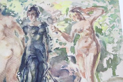 Luis BONNIN MARTIN (1873-1964)
Nu, aquarelle...