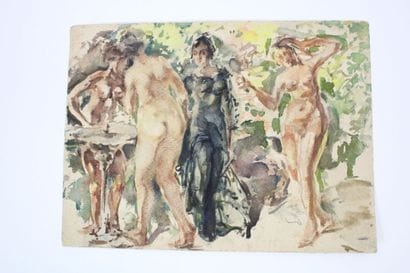 Luis BONNIN MARTIN (1873-1964)
Nu, aquarelle...