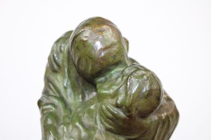 Oscar SINIA (1877-?) 
Pieta pleurante, bronze,...